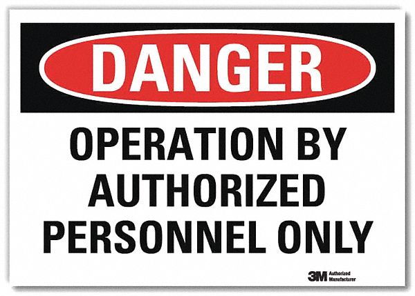 Danger Sign 5inx7in Reflective Sheeting
