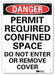 Danger Sign 10 in x 7 in Aluminum