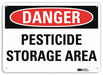 Danger Sign 10 inx14 in Plastic