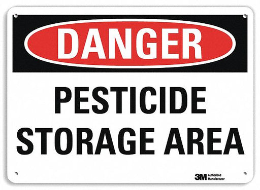 Danger Sign 10 inx14 in Plastic
