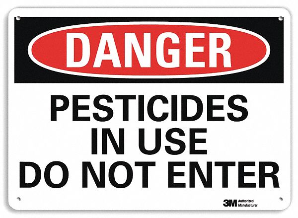 Danger Sign 10 in x 14 in Aluminum