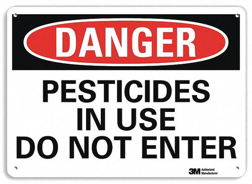 Danger Sign 10 inx14 in Plastic