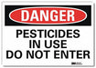 Danger Sign 5 in x 7 in Rflct Sheeting