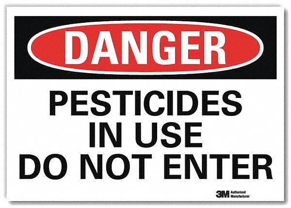 Danger Sign 10 in x 14 in Rflct Sheeting