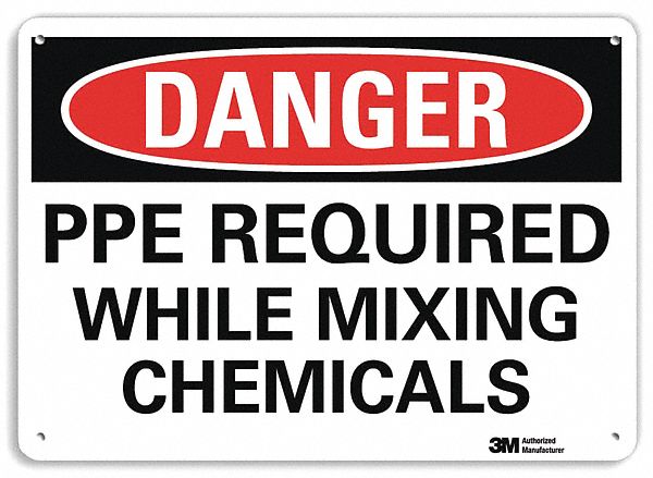 Danger Sign 7 in x 10 in Aluminum