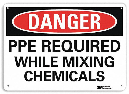 Danger Sign 7 in x 10 in Plastic