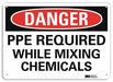 Danger Sign 10 in x 14 in Aluminum