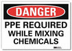 Danger Sign 10inx14in Reflctv Sheeting