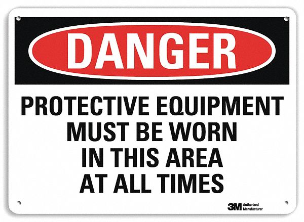 Danger Sign 10 inx14 in Plastic