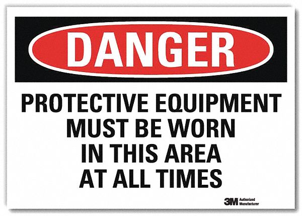 Danger Sign 7 in x 10 in Rflct Sheeting