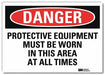 Danger Sign 5inx7in Reflective Sheeting