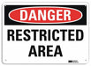 Danger Sign 7 in x 10 in Plastic