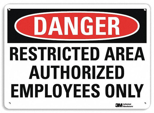 Danger Sign 7 inx10 in Plastic