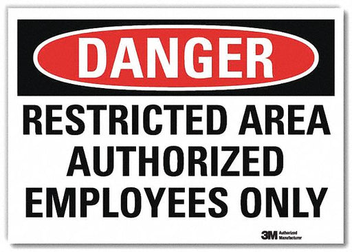 Danger Sign 7 in x 10 in Rflct Sheeting