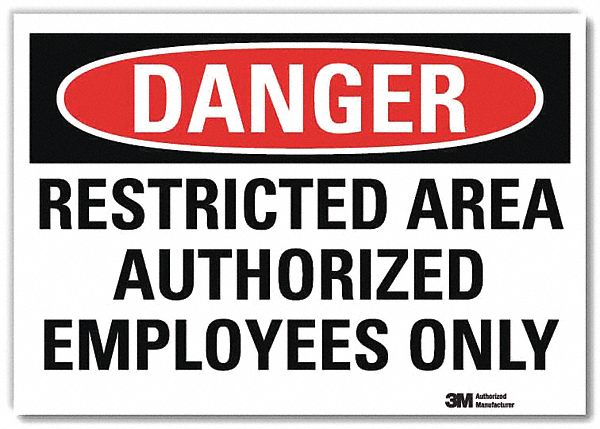 Danger Sign 7 in x 10 in Rflct Sheeting