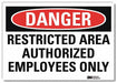 Danger Sign 10inx14in Reflctv Sheeting