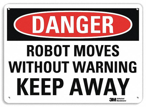 Danger Sign 10 inx14 in Plastic