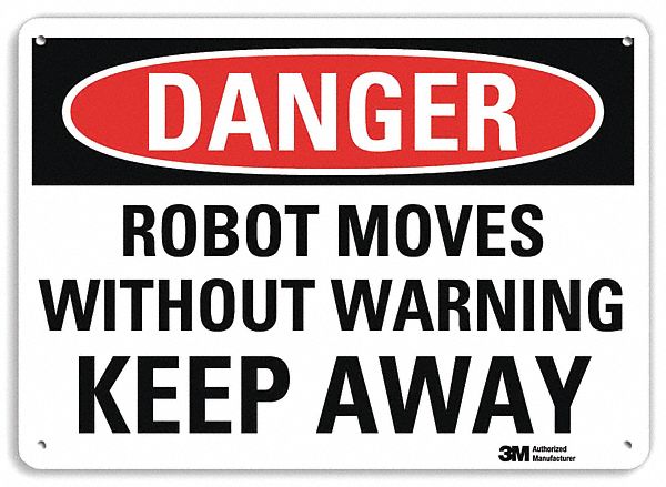 Danger Sign 10 inx14 in Plastic