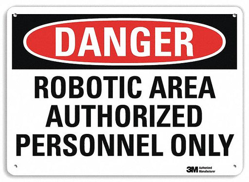 Danger Sign 7 inx10 in Plastic