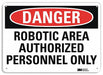 Danger Sign 10 in x 14 in Aluminum