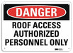Danger Sign 7 inx10 in Plastic