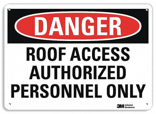 Danger Sign 10 inx14 in Plastic