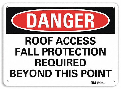 Danger Sign 7 inx10 in Plastic