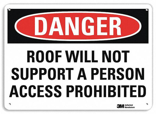 Danger Sign 10 in x 14 in Plastic