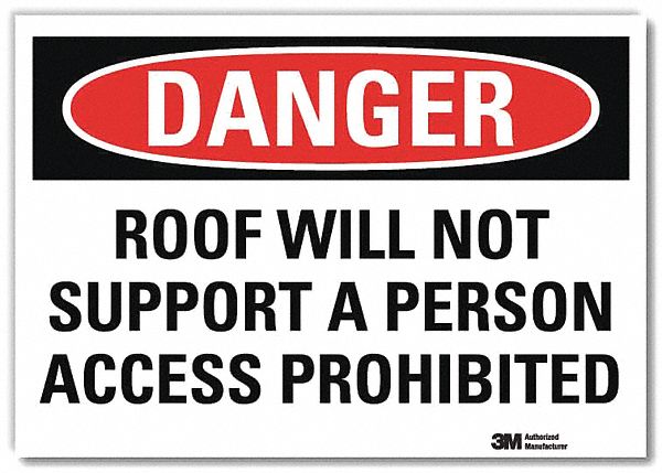 Danger Sign 7 in x 10 in Rflct Sheeting