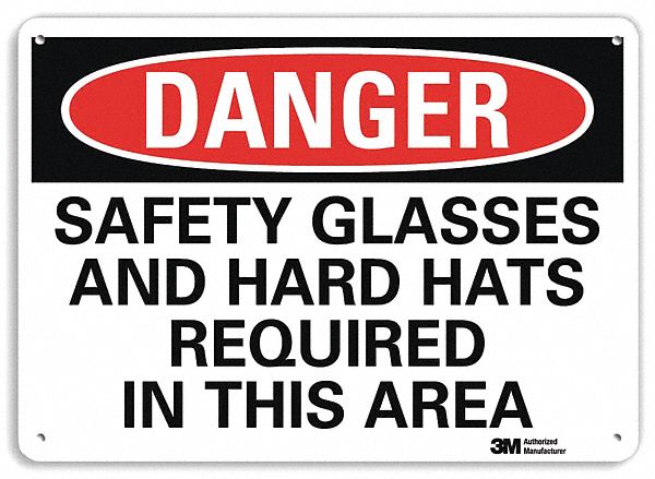 Danger Sign 10 inx14 in Aluminum
