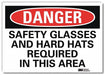 Danger Sign 7 in x 10 in Rflct Sheeting