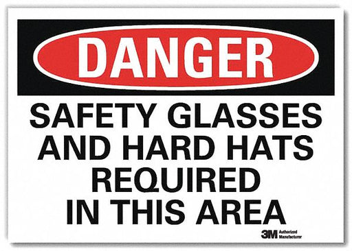 Danger Sign 7 in x 10 in Rflct Sheeting