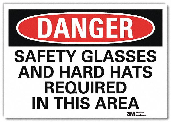 Danger Sign 7 in x 10 in Rflct Sheeting