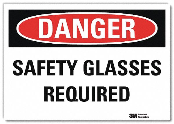 Danger Sign 7 in x 10 in Rflct Sheeting