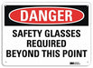 Danger Sign 7 in x 10 in Plastic