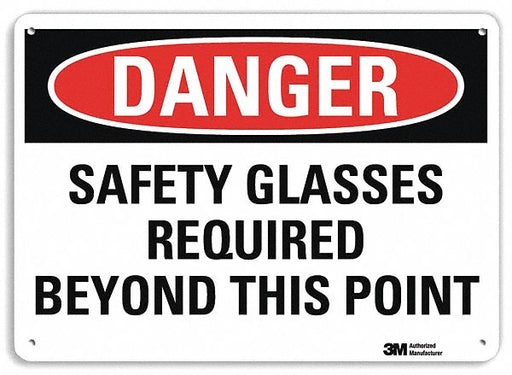 Danger Sign 7 in x 10 in Plastic