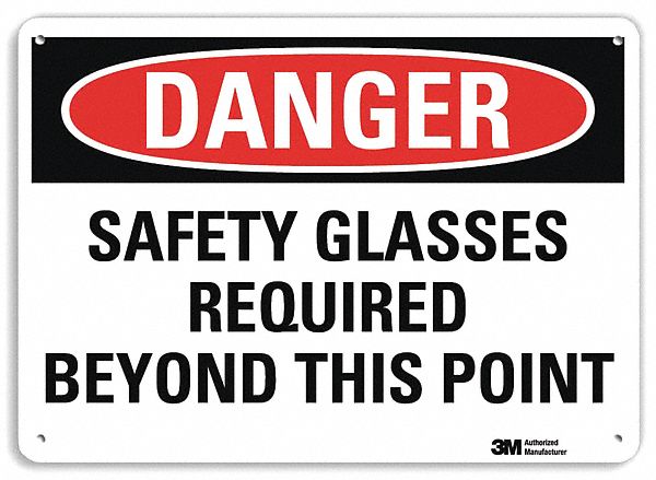 Danger Sign 7 in x 10 in Plastic