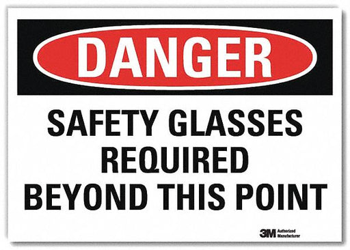 Danger Sign 10 in x 14 in Rflct Sheeting