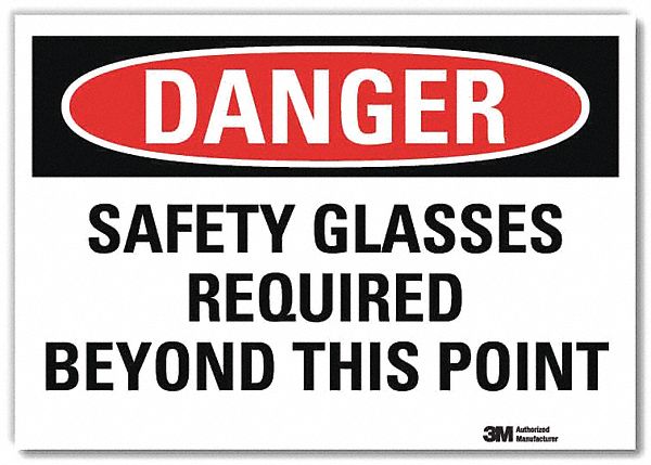 Danger Sign 10 in x 14 in Rflct Sheeting