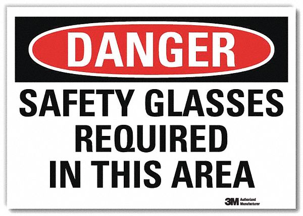Danger Sign 7 in x 10 in Rflct Sheeting