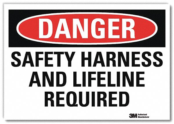 Danger Sign 7 in x 10 in Rflct Sheeting