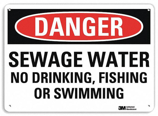 Danger Sign 7 in x 10 in Plastic