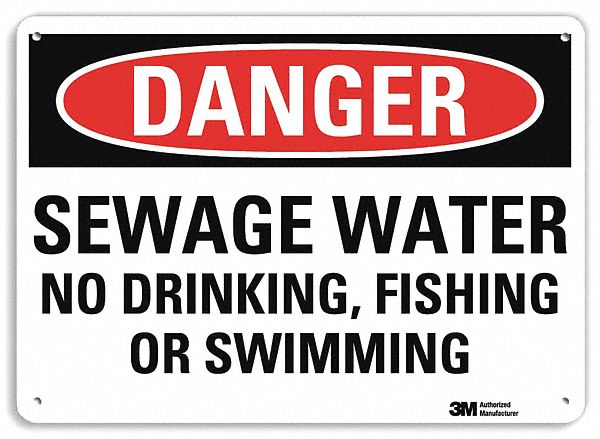 Danger Sign 7 in x 10 in Aluminum