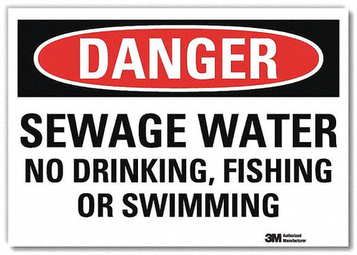 Danger Sign 7 in x 10 in Rflct Sheeting