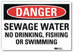 Danger Sign 5 in x 7 in Rflct Sheeting