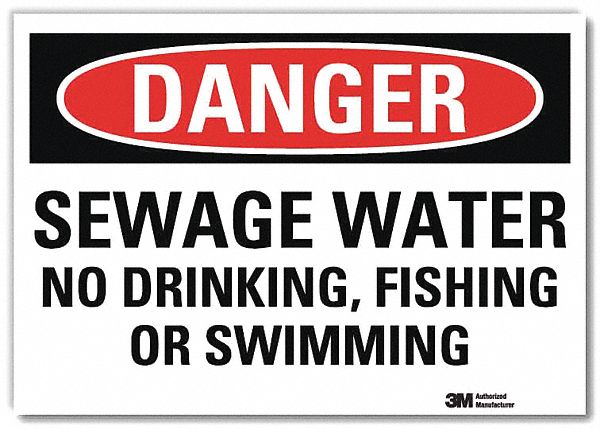 Danger Sign 5 in x 7 in Rflct Sheeting
