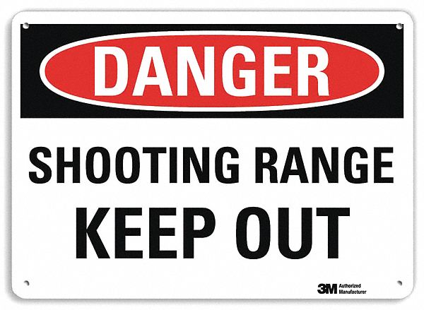 Danger Sign 10 in x 14 in Aluminum