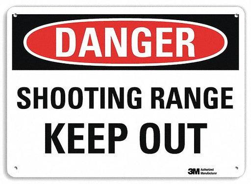 Danger Sign 7 in x 10 in Plastic