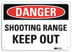 Danger Sign 7 in x 10 in Aluminum