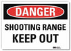 Danger Sign 10 in x 14 in Rflct Sheeting